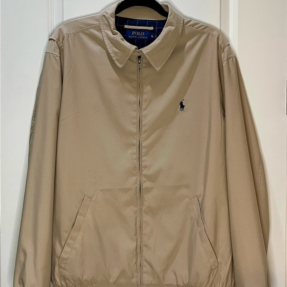 Polo by Ralph Lauren Tan Lightweight Windbreaker Jacket Bi-Swing Size XL - Picture 2 of 9